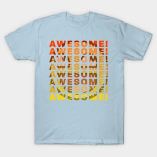 The AWESOME! Super Excited Smiley Face Graphic T-Shirt T-Shirt